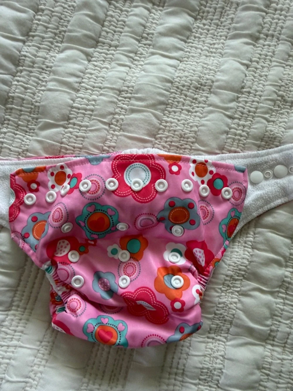 Baby Land Adjustable Pink Floral Reusable Baby Cloth Diaper Cover